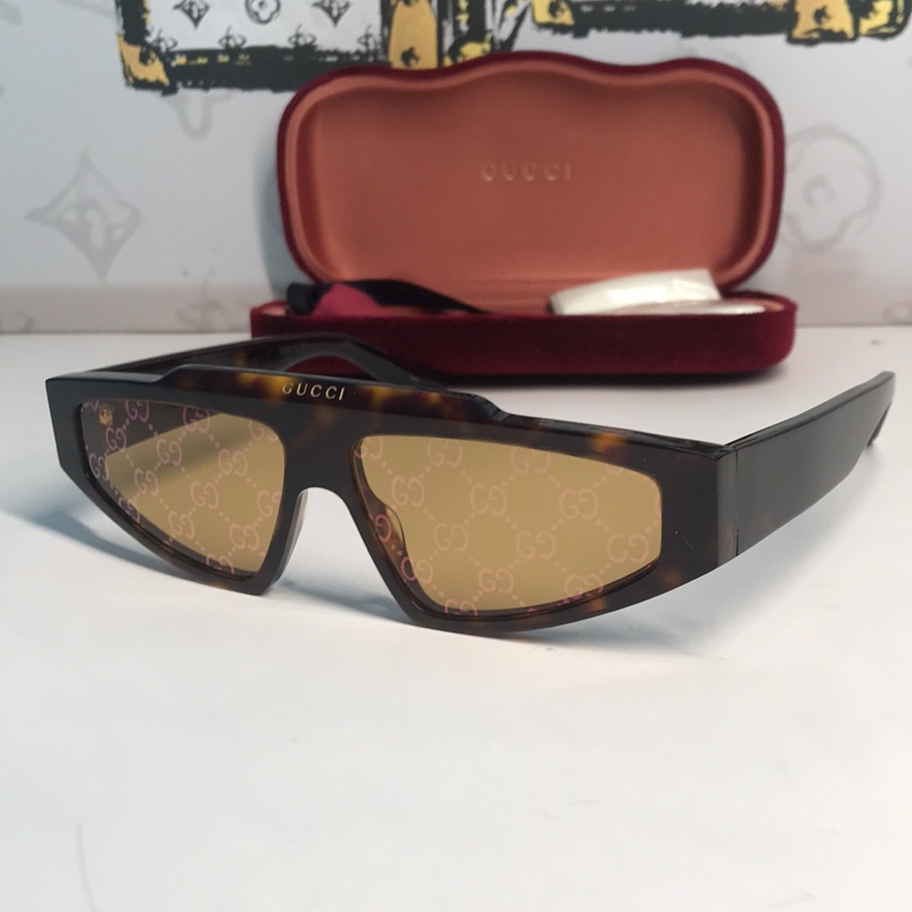 New Authentic Gucci Tortoise Shell Sunglasses GG1591s 002 - Picture 3 of 10